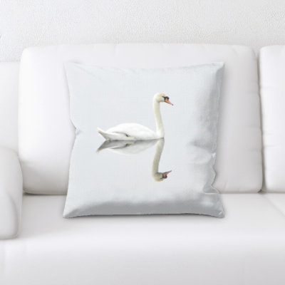 Christner Swan Throw Pillow Red Barrel Swan Throw Pillow East Urban Home Color